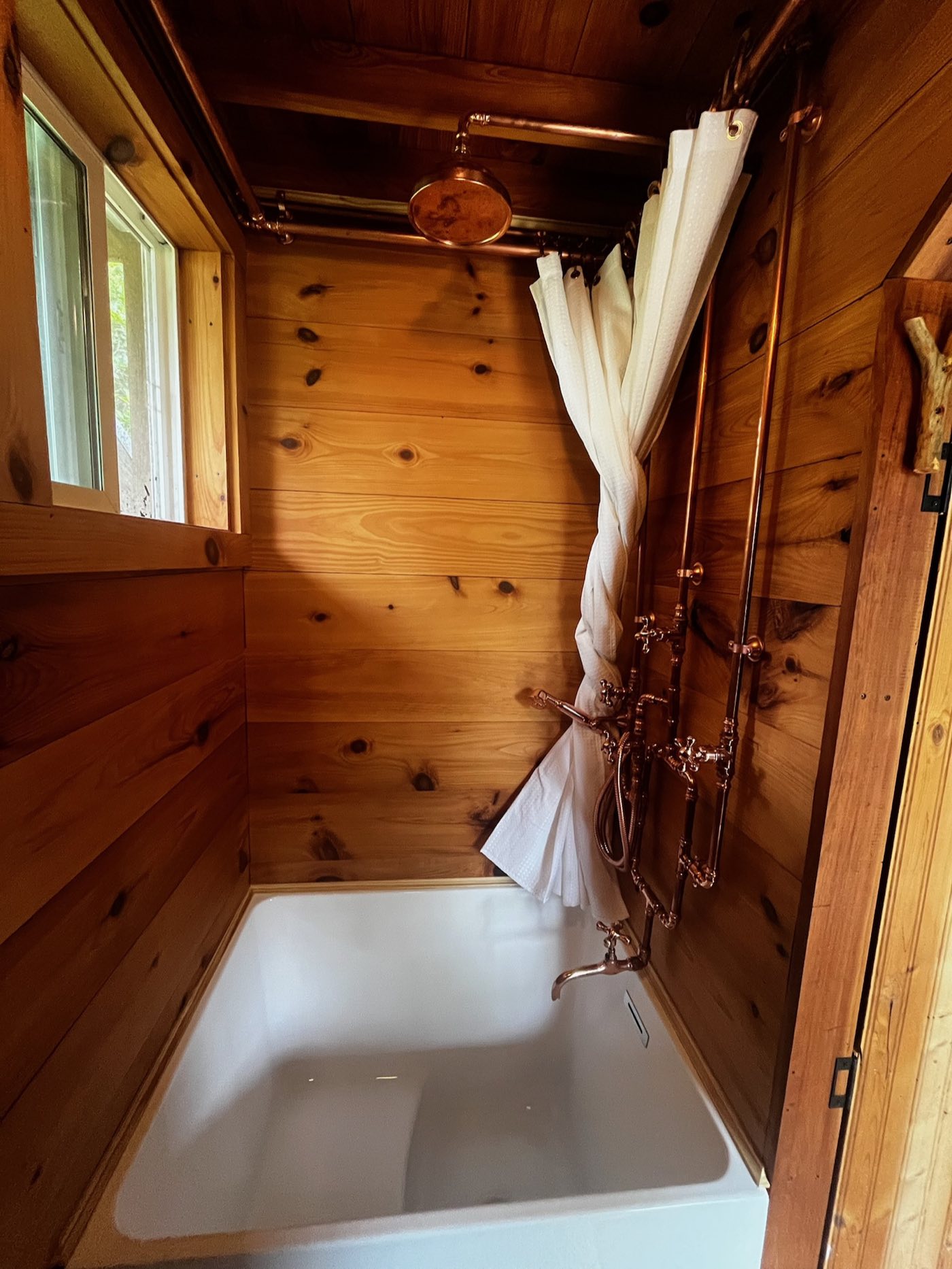 Full shower and compost toilet