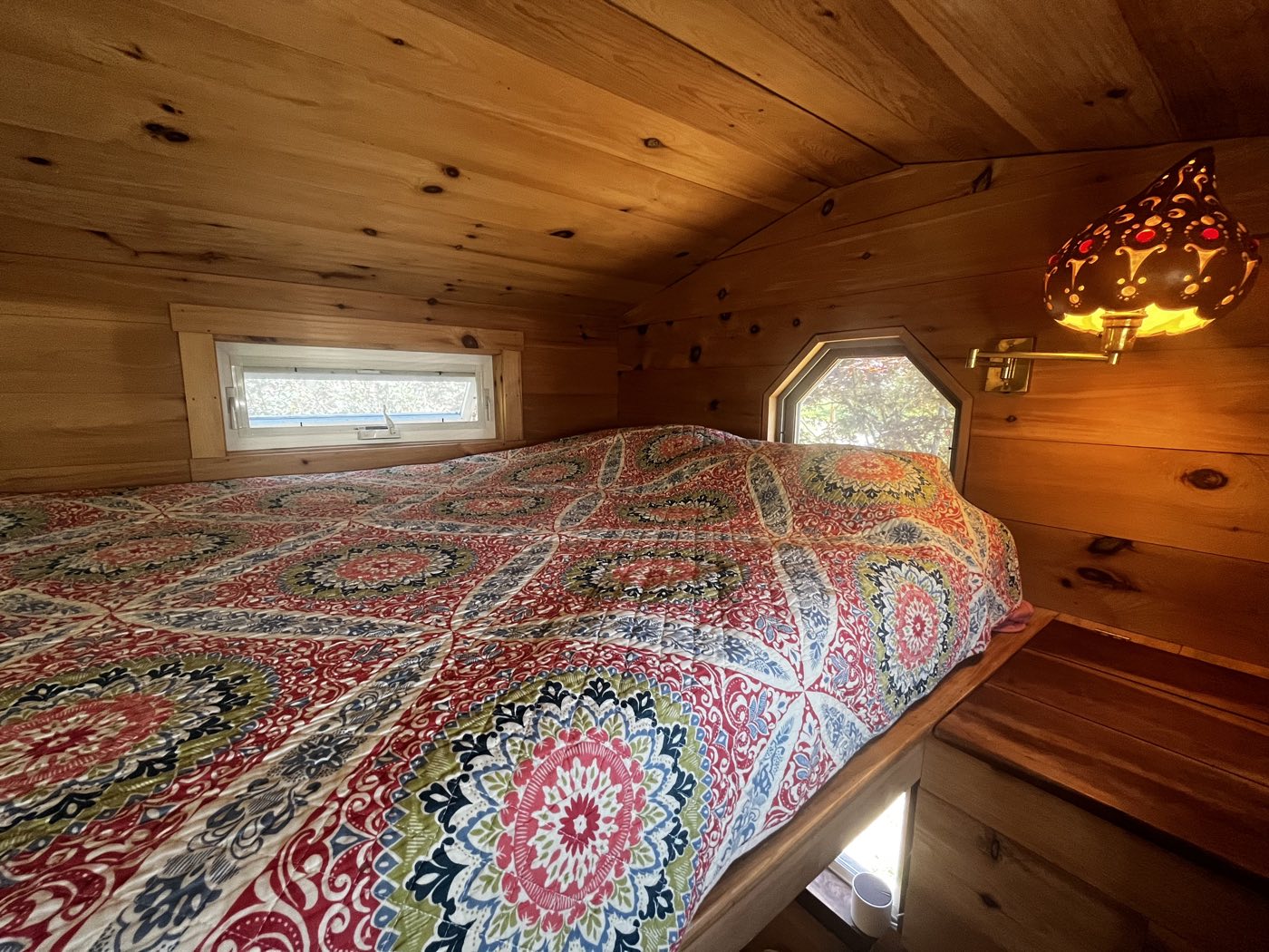 Sleeping loft with queen mattress